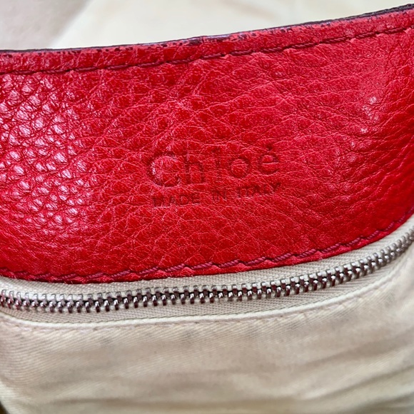 Chloe Paddington Red Saddle Bag - Picture 5 of 8